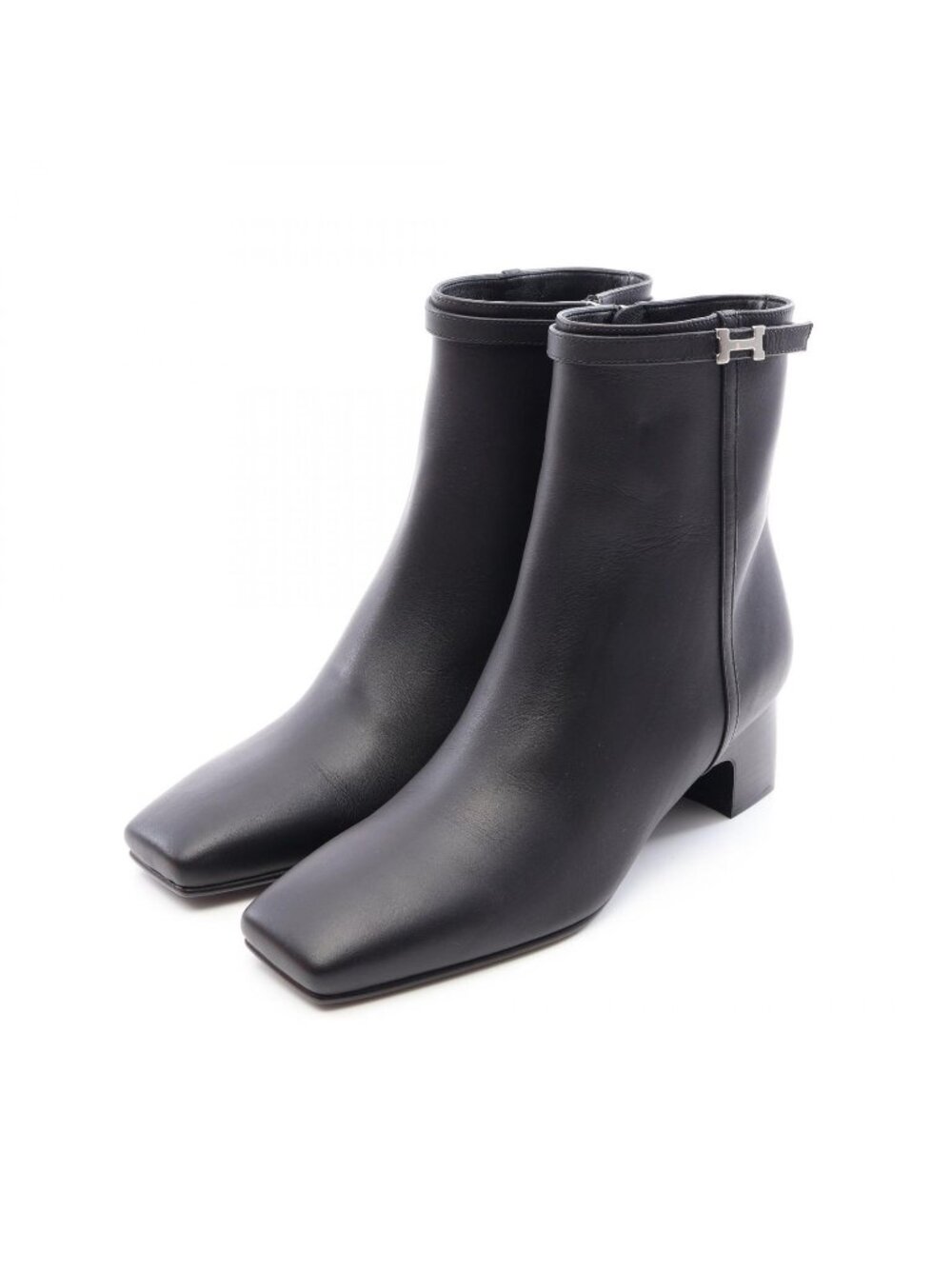 Hermes Boots Homage Paris Buckle Short Leather
